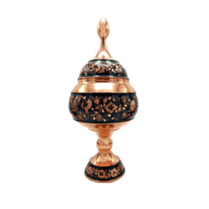 Handcrafted Persian Engraved Copper Sugar Bowl Simorgh