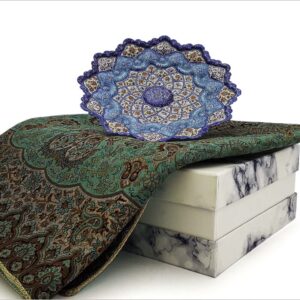 Minakari Plate & Termeh Tablecloth