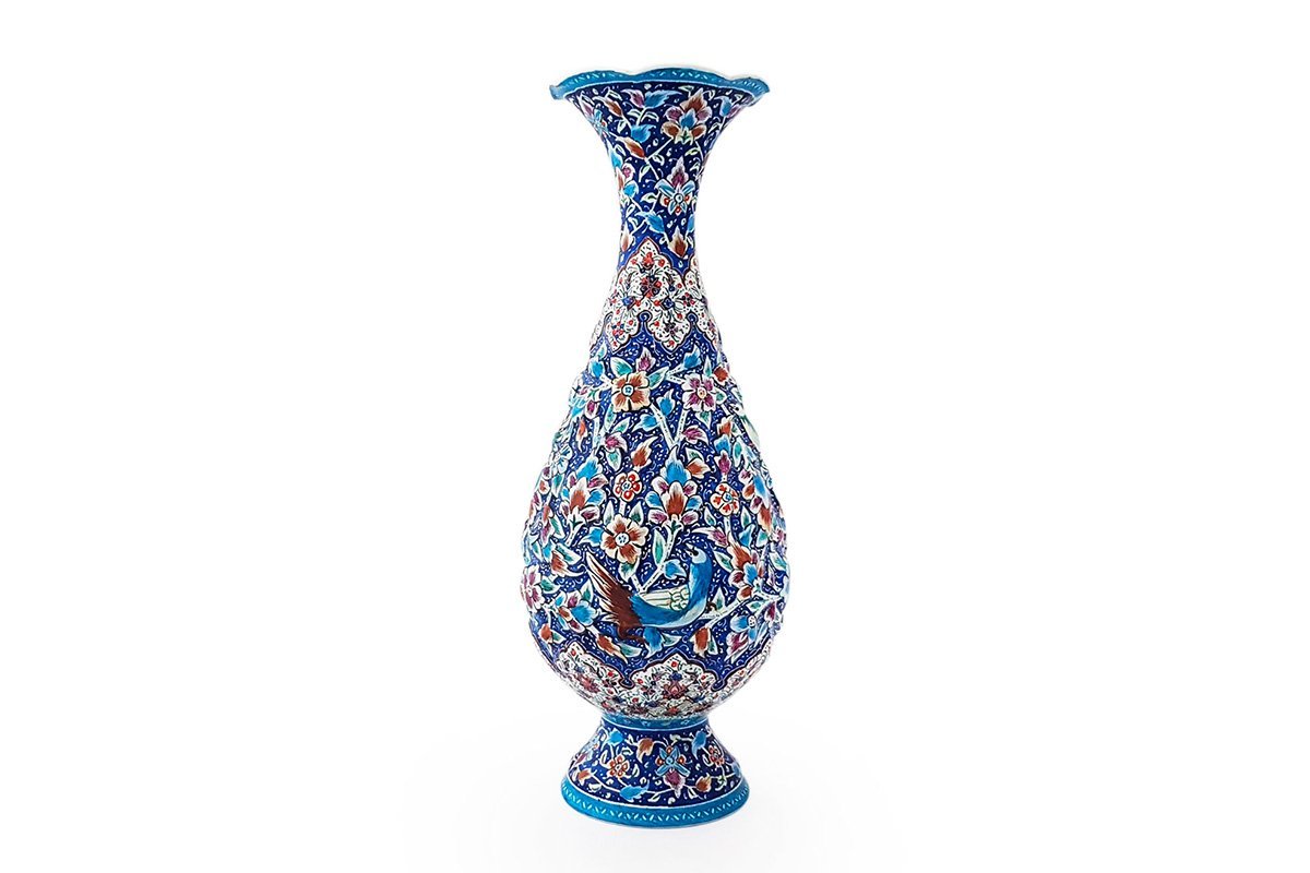 A Pair of Persian Enamel Table Vase – 16 cm – Persian Garden