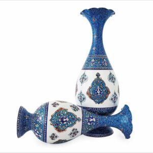 A Pair of Persian Enamel Vase – 25 cm – Toranj Sea