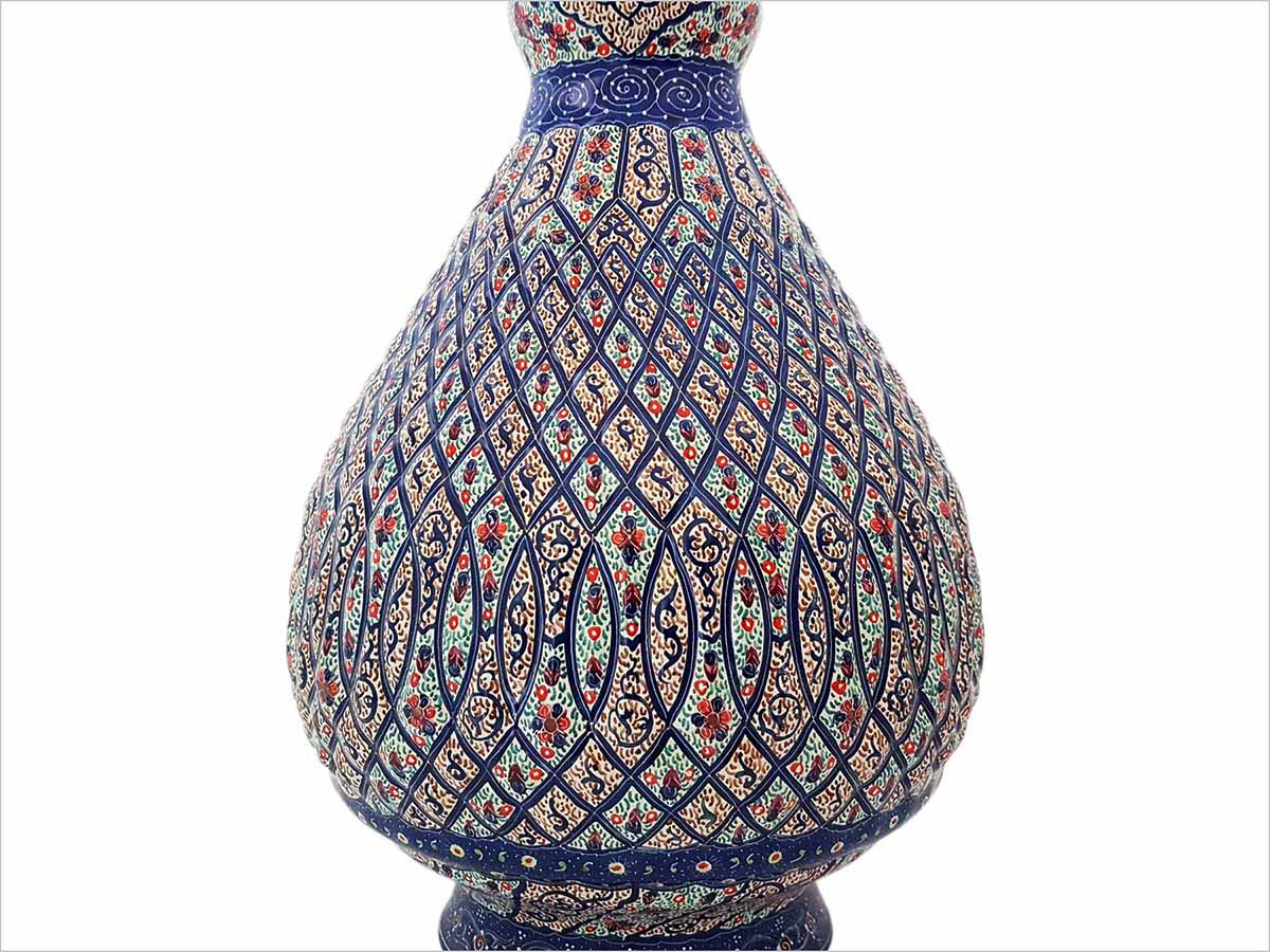 Persian Enamel Table Vase – 30 cm – Oriental Garden - Image 2
