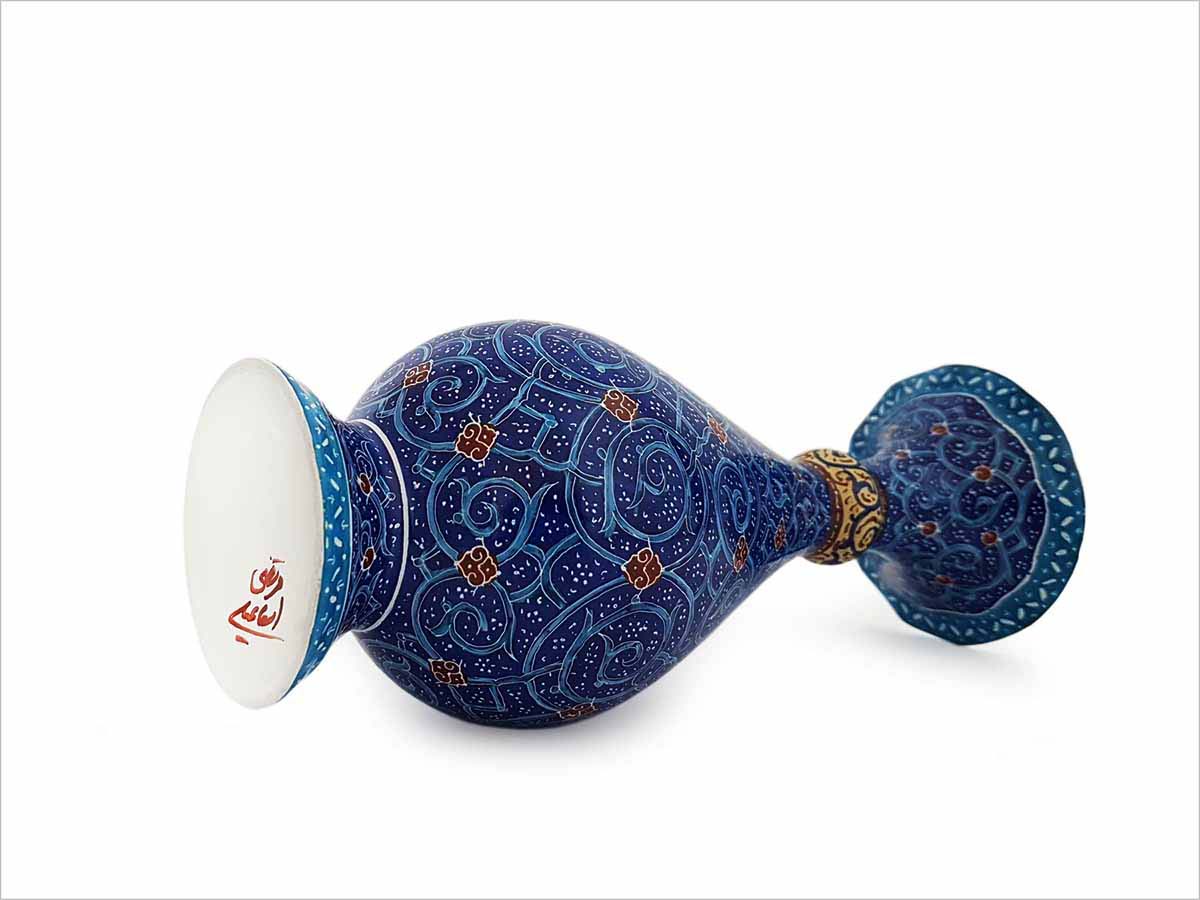 A Pair of Persian Enamel Vase – 16 cm – Moonlight Sea - Image 5