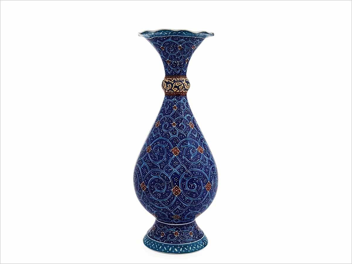 A Pair of Persian Enamel Vase – 16 cm – Moonlight Sea - Image 2