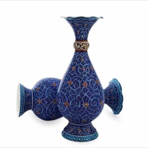 A Pair of Persian Enamel Vase – 16 cm – Moonlight Sea