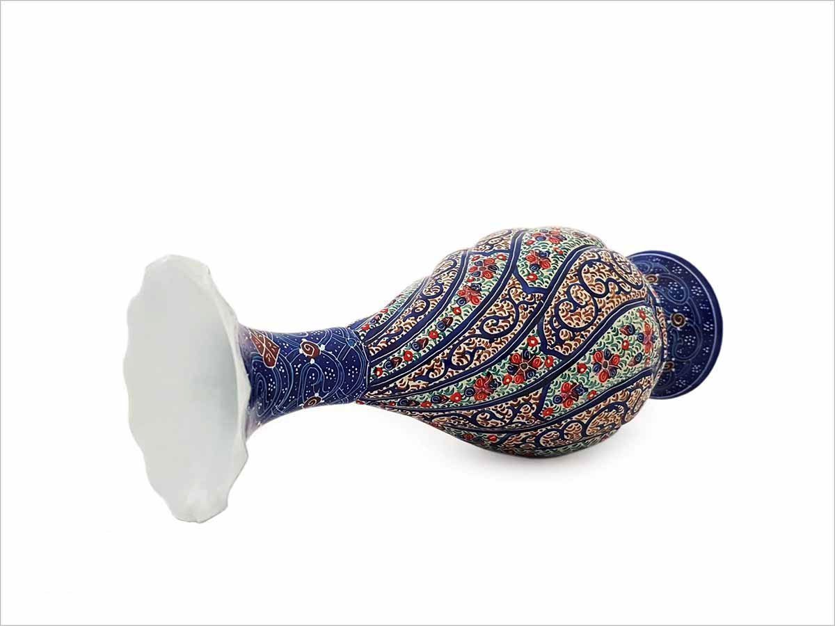 A Pair of Persian Enamel Vase – 16 cm – Spiral Floral - Image 4