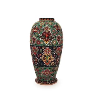 Persian Enamel Pottery Vase – Oriental Garden