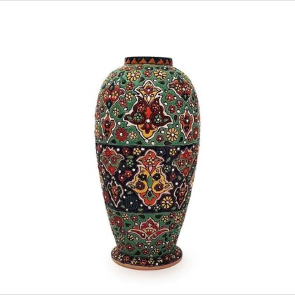 Persian Enamel Pottery Vase – Oriental Garden